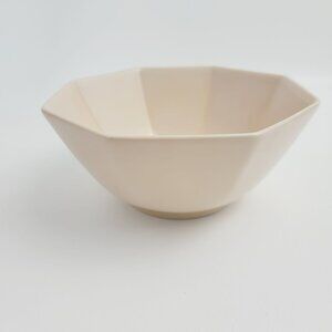 Fitz & Floyd Total Color Peach Octagonal 7" Serving Bowl, Light Pink Retro 1980s